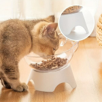 T&otilde;stetud Kaldus Toidukausi Veekauss, Plastikust Kassikauss Selgroo Kaitseks. , Juoda*3 + Balta*3