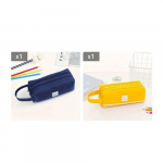 Preppy stiilis pinal topeltlukkudega, suur Oxford kangast., Deep Blue + Geltona