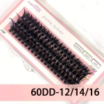 60 tk Ripsmetutikud 50D/60D/80D DIY Ripsmepikendused DD Koolutus Maht Pehmed Ripsmetutikud Vale Ripsmed 12/14/16mm., 60D-DD garbanos