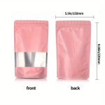 100tk V&auml;rviline Aknaga Isetoetav Roosa Toidu Pakend Kotike Lukuga Kott, 20*30cm+4cm