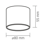 Lamp Spot GX53 Videx, must, 2 tk.