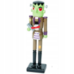 HALLOWEEN puidust p&auml;hklipureja &scaron;ikk roheline Frankenstein suur