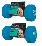 Kaetud/kummistatud hantlite komplekt 2x3kg DUMBBELL raskused sinine