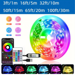 BJ-5VRGB 3.02m RGB LED Riba Valgustid Kaugjuhtimispuldiga., 50 pėdų / 15 m