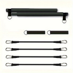 Kaasaskantav Pilatese komplekt koos 6 takistusribaga, Juoda