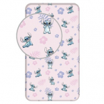 Puuvillane kummiga lina 90x200 Lilo ja Stitch JF24