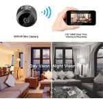 Mini spioonikaamera WiFi IP varjatud traadita Full HD 1080P salvesti, Micro Nanny Cam seire infrapuna-&ouml;ise n&auml;gemise ja liikumistuvastusega, sise-/v&auml;ljas