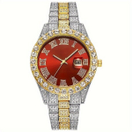 Moodne Trend Meeste Rhinestone Kalender K&auml;ekell variant-102514, Raudona