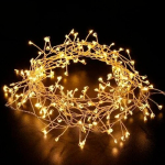 LED-j&otilde;uludiode p&auml;rg 20m metalltraadil Firecracker Lights, 600LED, soe valge, IP44