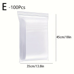 100tk Plastikust Lukk-kotid, L&auml;bipaistvad Toidukotid, 40x60cm (100vnt)