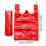 100tk Punane K&auml;sitsetav Supermarketi Ostukott Toidule, 11,81 colio &times; 18,89 colio / 30 cm &times; 48 cm
