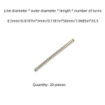 SUS304 Roostevaba Teras Survevedru: 0.5mm Traadi L&auml;bim&otilde;&otilde;t, 3mm V&auml;lisl&auml;bim&otilde;&otilde;t, 5-100mm Pikkused, 20 Tk Kohta.