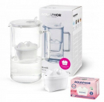 Aquaphor Glass, klaasist filtrikann 2,5 l koos Maxfor+ ja Maxfor Mg padruniga, valge