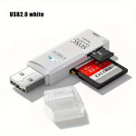 USB SD/TF kaardilugeja, Baltas