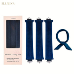 4tk Paks Lokitang 3cm Siidsall Komplekt Magamiseks Heatvaba , Tamsiai Mėlyna