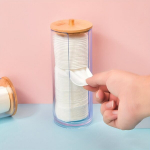 1tk Silindriline Puuvilla Padja Hoidik, Selge Ladustamise Kast Bambuse Kaas.