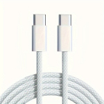 60W Kiirlaadimine USB-C USB-C Kaabel iPhoneile 15, iPad Prole, Air 5-le ja MacBookile - 182.88cm Juhe, &Uuml;hildub Samsung Galaxy S22/S21/S20 Ultraga.