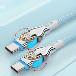 Kahepealine T&uuml;&uuml;p-C 65W Kiirkorras Laadimiskaabel iPhone 15 jaoks