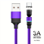 Magnet Laadija T&uuml;&uuml;p C Magnetiline 540 Kraadi P&ouml;&ouml;rlev Kaabel Telefoni 3A Kiire USB Laadimiskaabel.