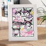 Hello Kitty 5D Teemantimaal Tarvik - T&auml;ielik K&auml;sit&ouml;&ouml; Komplekt Noortele ja P&uuml;hadekaunistustele, Kuromi
