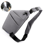 Meeste kotid, vargusevastane veekindel slingikott &ndash; Crossbody jalgrattaga sportlik seljakott rinnakaitsega, hall