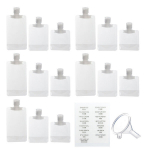 Pagasid, reisikotid, reisivedeliku meigipakendikotid, 15 tk tualett-tarvete jaoks kaasaskantav vedelikukonteiner losjooni, &scaron;ampooni, n&auml;okreemi jaoks (30 ml, 50 ml, 100 ml)
