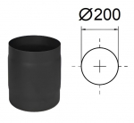 Nippel - -. Must metall 2 mm. D-200 mm.