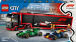 LEGO City 60445 F1 Truck with RB20 and AMR24 F1 Cars - Game for Boys Ages 8 and Up