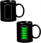 Maagiline kuumust muutev kohvikruus &ndash; akum&otilde;&otilde;tja naljakas tass, termomeetritundlik portselanist kohvitass, 100% keraamiline 10 OZ (v&otilde;imsus)