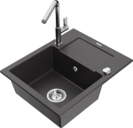 Graniidist k&ouml;&ouml;givalamu Mexen Enzo koos segisti ja sifooniga, Black granite+Chrome