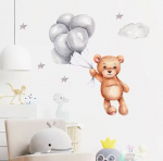 Laste seinakleebised Karu hoiab &otilde;hupalle