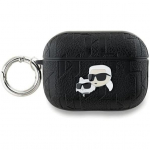 Karl Lagerfeld KLAP2PGKCPK AirPods Pro 2 (2022|2023) cover czarny|black Monogram Karl & Choupette Head