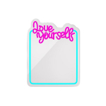 Neon MIRROR LED LOVE YOURSELF t&uuml;rkiissinine roosa FMNE01 Forever Light
