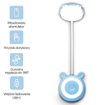 LED Teddy bear desk Lamp 3W, 3000|4500|6000K, adjustable, 1200mAh, blue, LTC