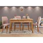 5-osaline s&ouml;&ouml;gikomplekt Kalune Design Santiago 0900 - 1 A, pruun/roosa
