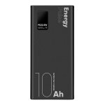 Akupank 10000mAh EnergyPulse USB-A/USB-C PD 22.5W digitaalse ekraaniga OBAL:ME must