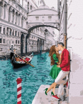 Maalimine numbrite j&auml;rgi Romantiline Veneetsia 40x50 cm