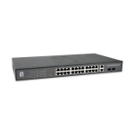 LevelOne GEP-2841 hallatav L2 Gigabit Ethernet PoE toega l&uuml;liti, 26 porti, rack-mount, must
