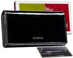 Cartera negra de piel con acentos para mujer - Peterson