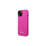 Guess GUHCP14LSLSMF iPhone 14 Pro 6,1" fuksja|fuschia hard case Silicone Vintage Gold Logo