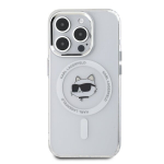 Karl Lagerfeldi IML Metal Choupette pea MagSafe kate iPhone 14 Pro Max &ndash; valge