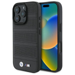 BMW BMHMP16X23PUSPK iPhone 16 Pro Max  6.9" czarny|black hardcase M Perforated And Stitched Line MagSafe
