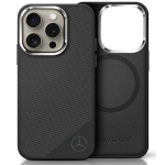 Mercedes MEHMP16L23SUGDK iPhone 16 Pro 6.3" czarny|black hardcase Silicone Tonal Logo Wood Pattern MagSafe