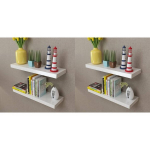 vidaXL seinariiulid, 4 tk, valge, 60 cm