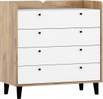 Kummut Meblocross Dolce Dol-07 4S, helepruun/valge