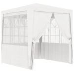 vidaXL professionaalne peotelk k&uuml;lgseintega, 2 x 2 m, valge 90 g/m&sup2;