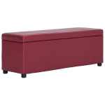 vidaXL panipaigaga pink 116 cm, veinipunane, kunstnahk
