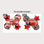 Disney Autod Lightning McQueen &Otilde;hupalli Komplekt - Peokujunduse Foolium&otilde;hupallid Teemapeoks, McQueen auto raudonas kostiumas 1*2 + McQueen auto raudonas kostiumas 3