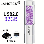 32GB 64GB 128GB Ehe Kristall Huulepulk USB M&auml;lupulk