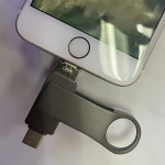 USB pulk M&auml;lupulk iPhoneile/iPadile, Fotopulk Type-C portiga Android telefonidele, K&otilde;rge kiirusega USB 3.0 v&auml;lism&auml;lu PC/Macile puute-IDga., Juoda
